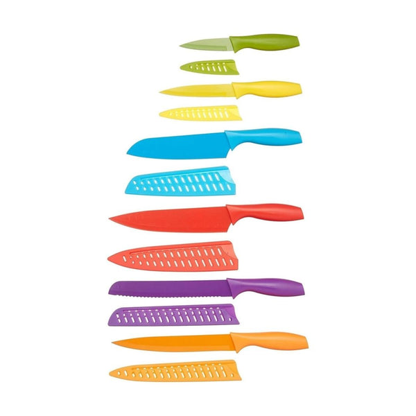 Amazon Basics Color-Coded Kitchen 12-Piece Knife Set