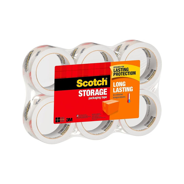 6 Rolls of Scotch Long Lasting Storage Packing Tape