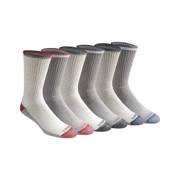 6 Pairs Of Dickies Men’s Dri-Tech Legacy Moisture Control Crew Socks (Many Colors)