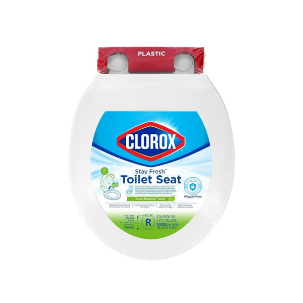 Clorox Round Scented Plastic Toilet Seat with Easy-Off Hinges