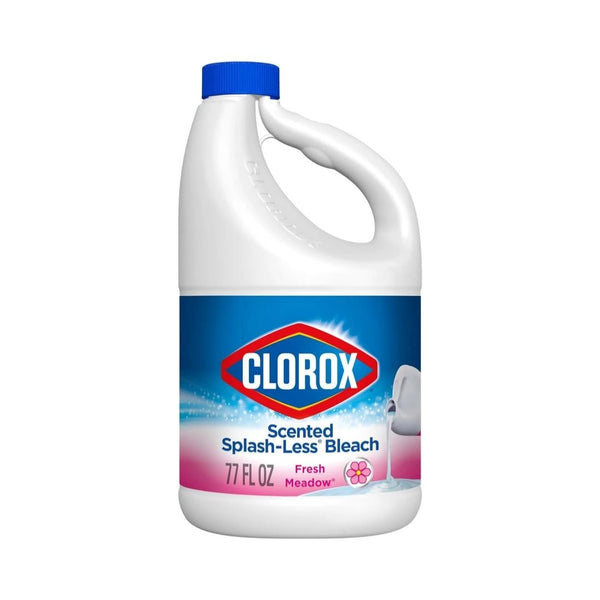 77 Oz Bottle of Clorox Splash-Less Bleach, Fresh Meadow
