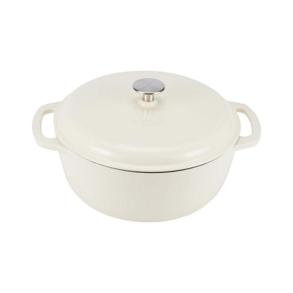 4.3 Quart Enameled Cast Iron Round Dutch Oven with Lid and Dual Handles