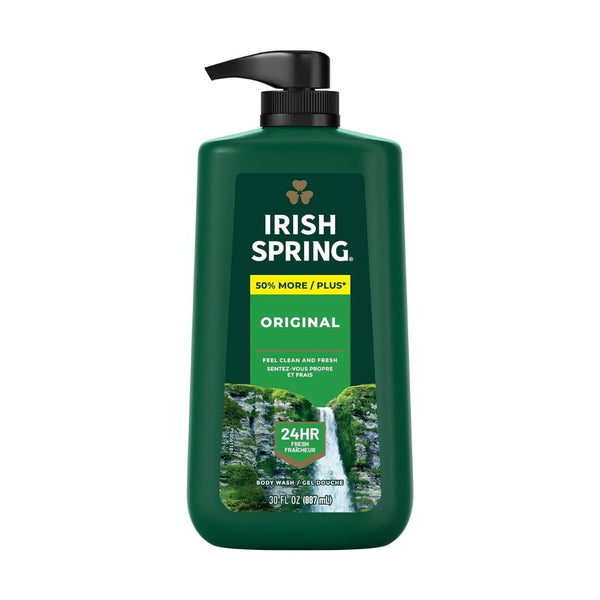 30 Oz Pump Bottle of Original Irish Spring Men’s Body Wash