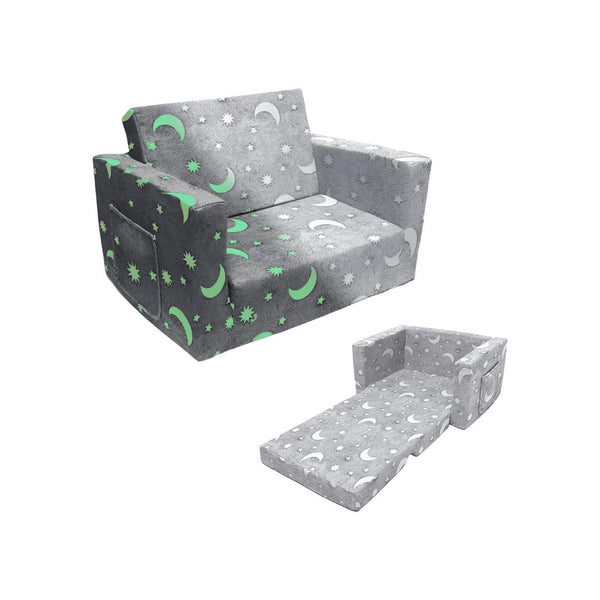 Kid's Glow in The Dark 2 in 1 Convertible Sofa