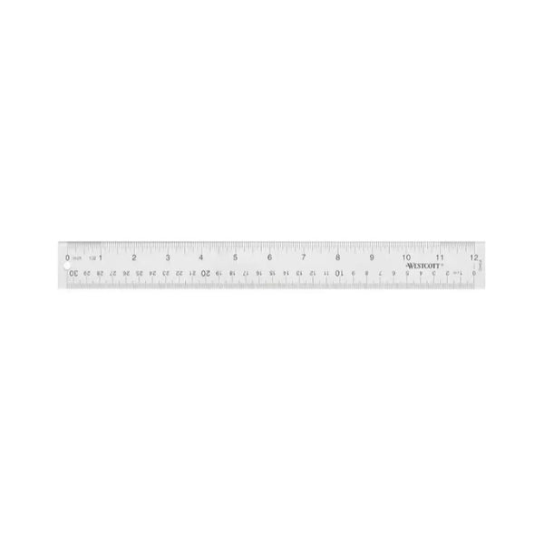 Westcott 12 Inch Acrylic Clear Ruler