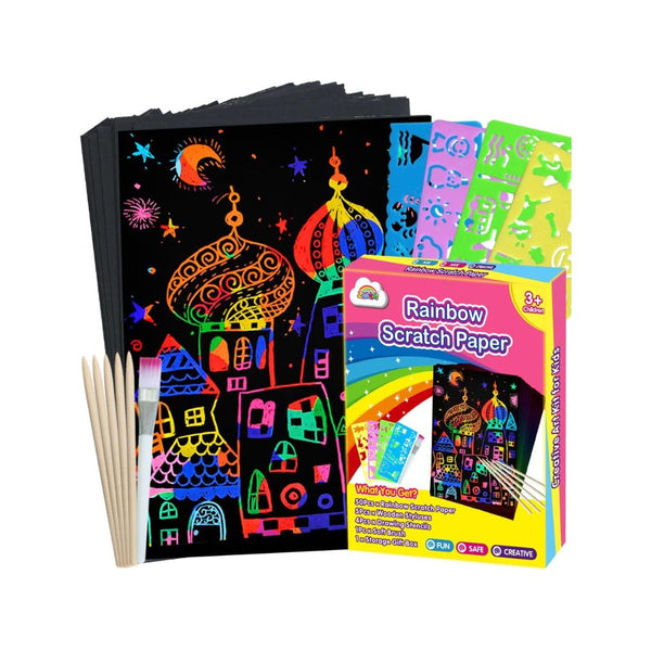 60-Pcs Scratch Paper Art Set
