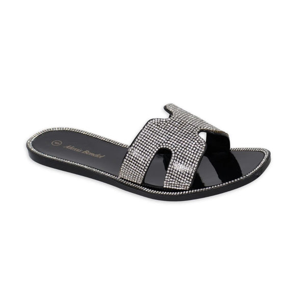 Women's Embellished H-Band Slide Sandals