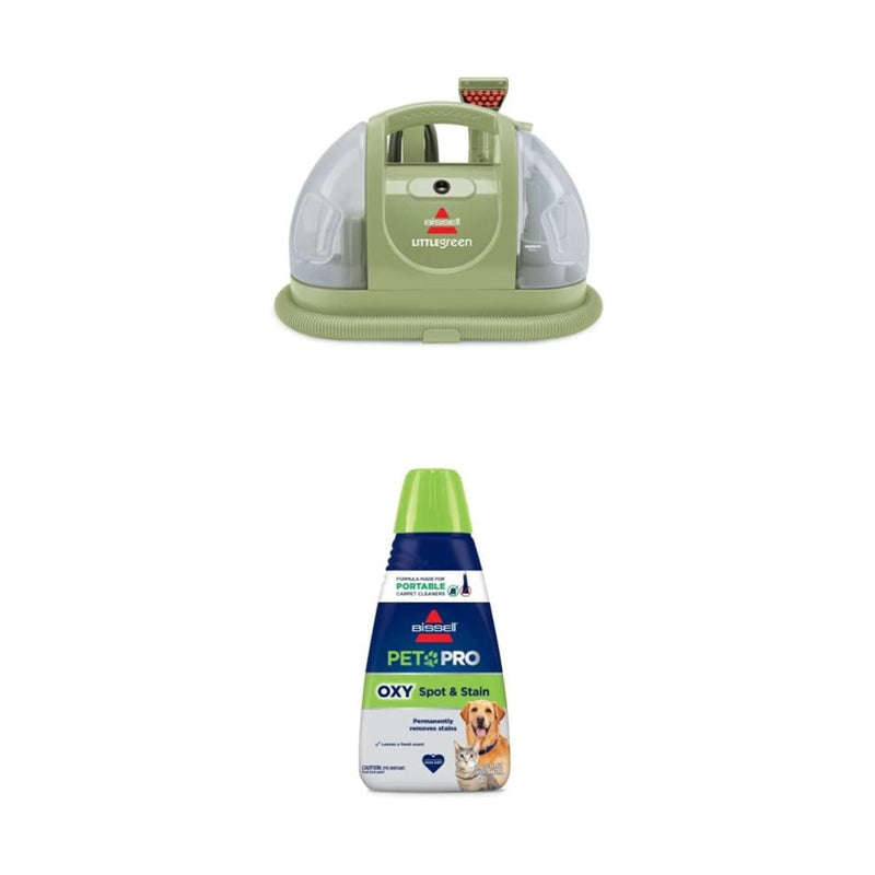 Bissell Little Green Multi-Purpose Portable Carpet and Upholstery Cleaner Bundle