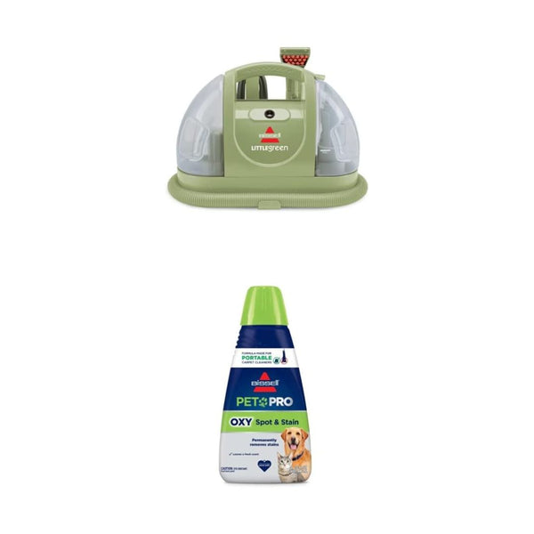 Bissell Little Green Multi-Purpose Portable Carpet and Upholstery Cleaner Bundle
