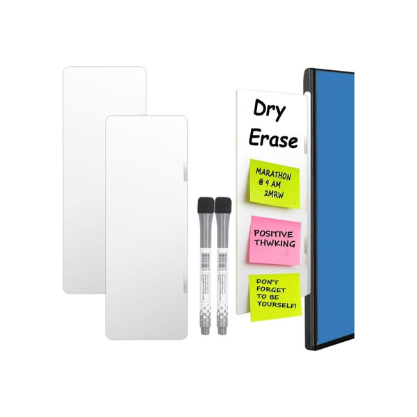2-Pcs Dry Erase Monitor Memo Board with Magnetic Pen