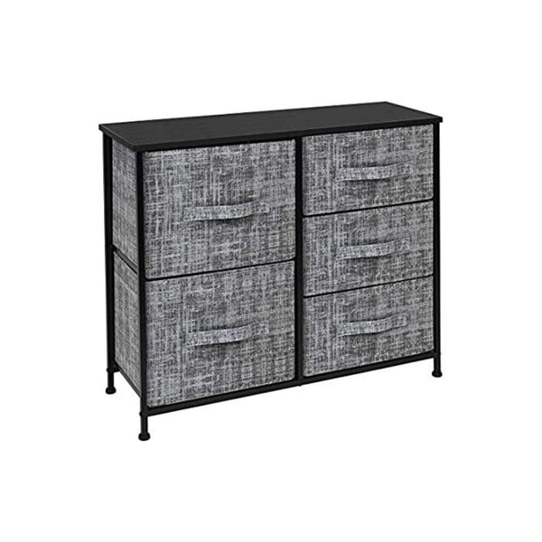 5-Drawer Dresser with Easy Pull Fabric Bins