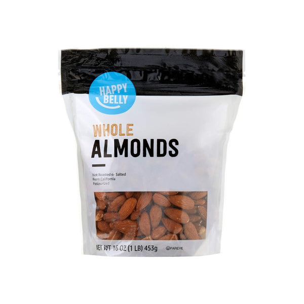 Amazon Brand Happy Belly Whole Raw Almonds