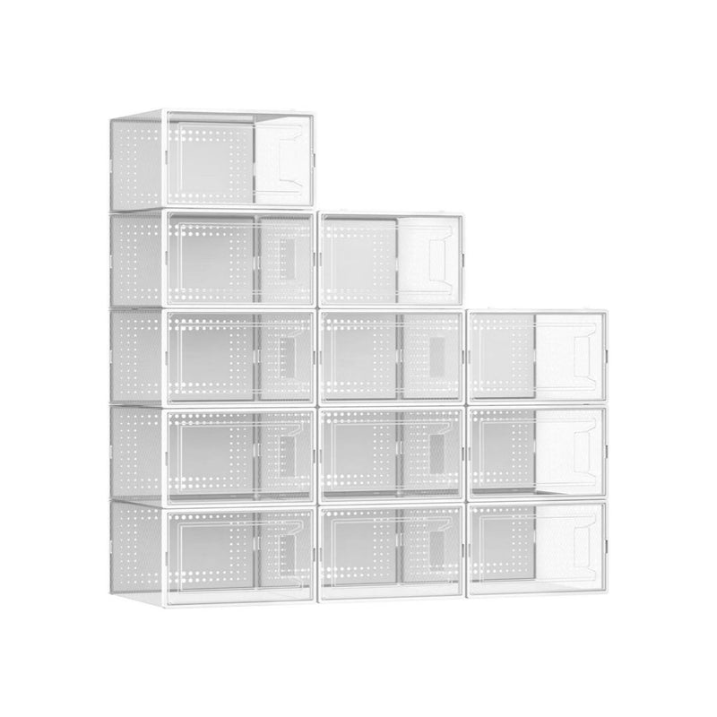12-Pack X Large Shoe Organizer Storage Boxes