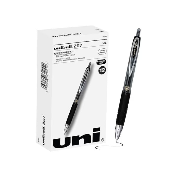 12 Pack Of uni-ball Retractable Fraud Prevention Gel Pen