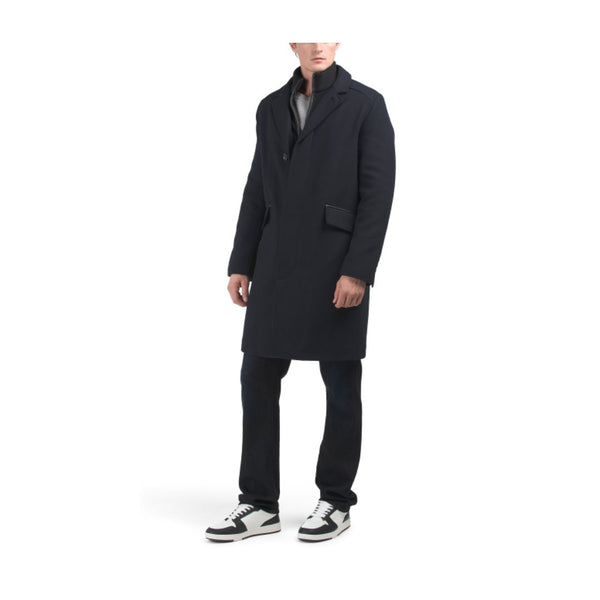 Cole Haan Signature Wool Blend Twill Classic Topper Coat