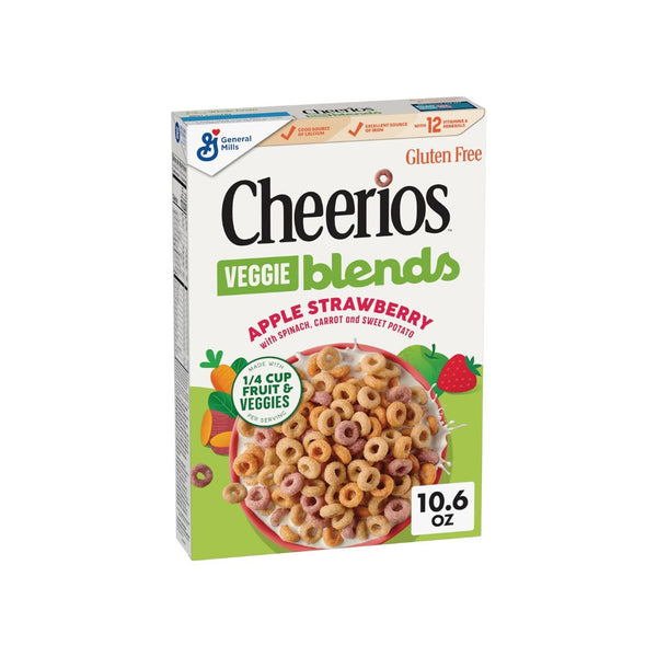 10.6 Oz Box of Cheerios Veggie Blends Strawberry Apple Breakfast Cereal