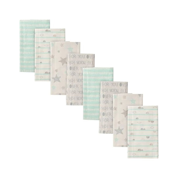 8-Pack Gerber Baby Cotton Flannel Burp Cloths