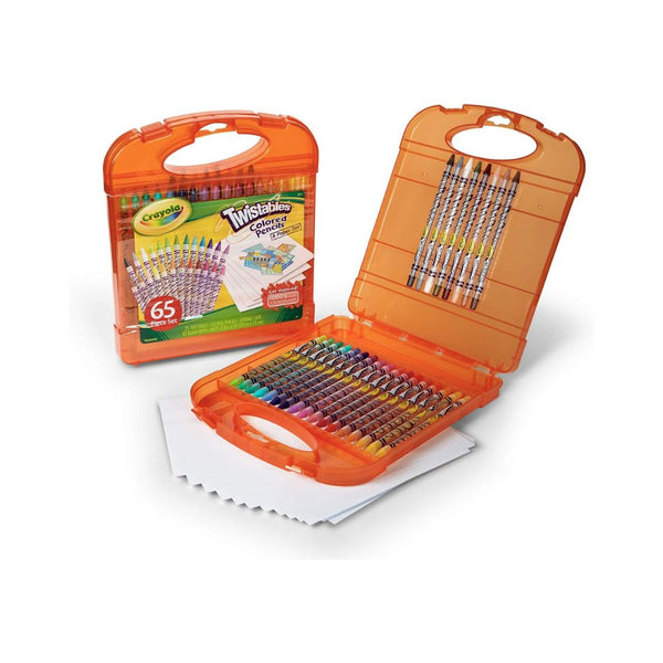 65-Ct Crayola Twistables Colored Pencils Set with Portable Art Case