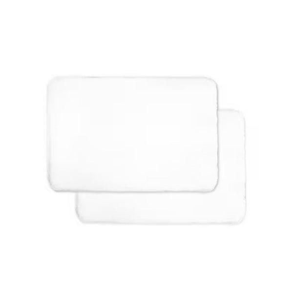 Mainstays 2 Piece Faux Fur Memory Foam Arctic White Bath Rugs