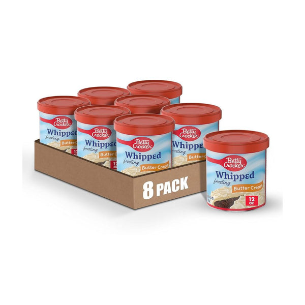 Pack of 8 Betty Crocker Gluten Free Whipped Butter Cream Frosting