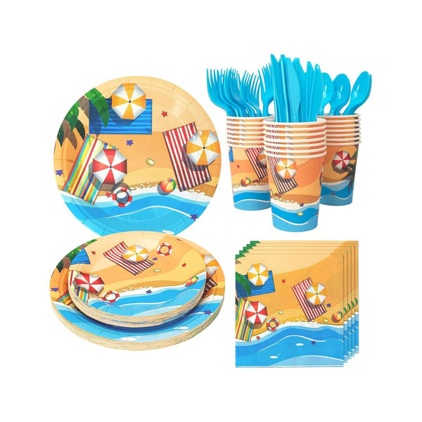 175-Pcs Disposable Paper Dinnerware Set