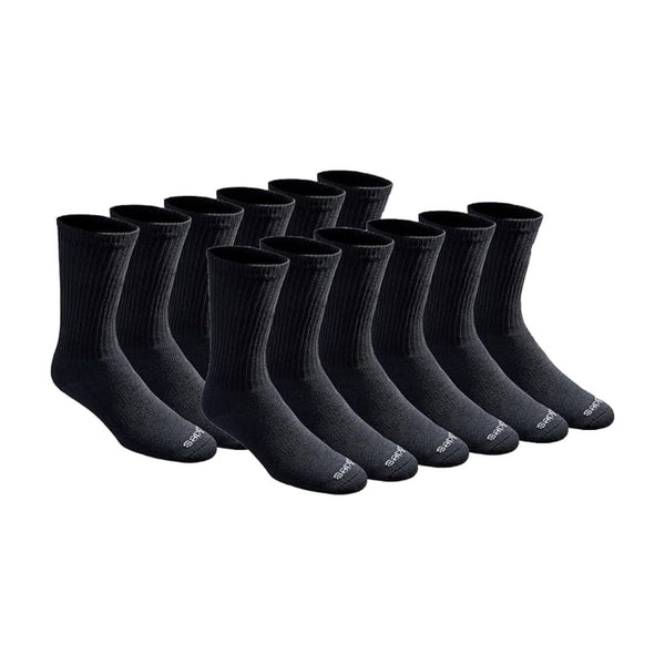 12 Pairs Of Dickies Men's Dri-Tech Moisture Control Crew Socks