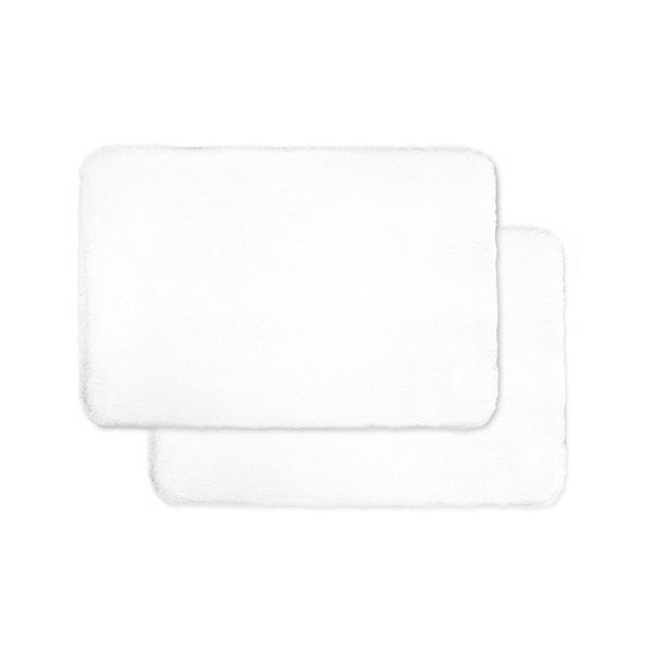 Mainstays 2 Piece Faux Fur Memory Foam Arctic White Bath Rugs