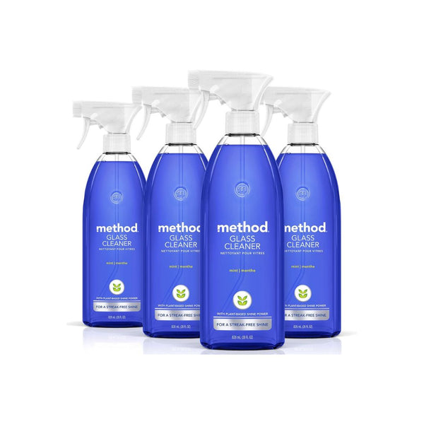 4 Bottles of Method Glass Cleaner, Mint