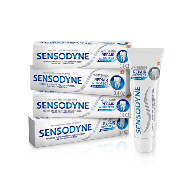 4 Pack Of Sensodyne Repair And Protect Whitening Toothpaste