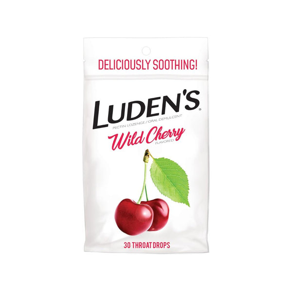 30 Luden’s Wild Cherry Sore Throat Drops