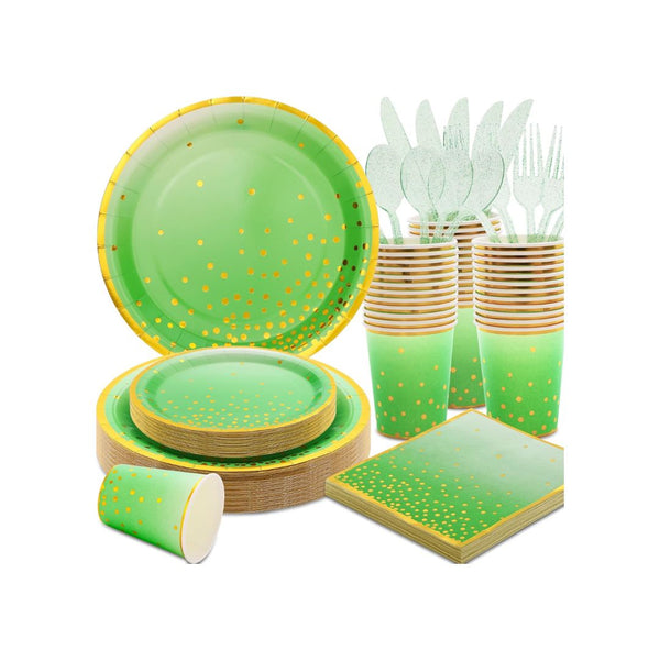 175-Pcs Disposable Paper Dinnerware Set