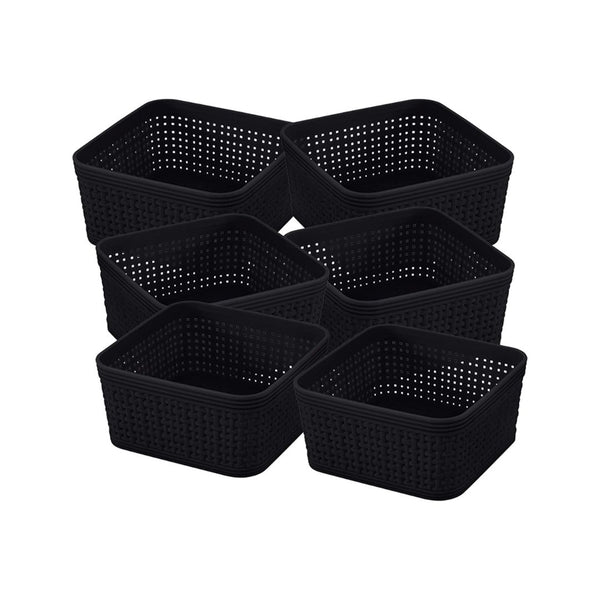 6 Organizer Square Bins Set