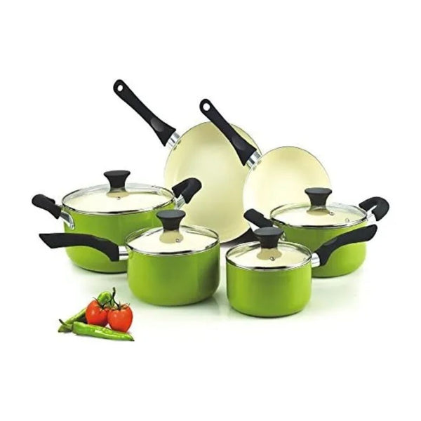 Cook N Home 10 Piece Ceramic Kitchen Cookware Sets