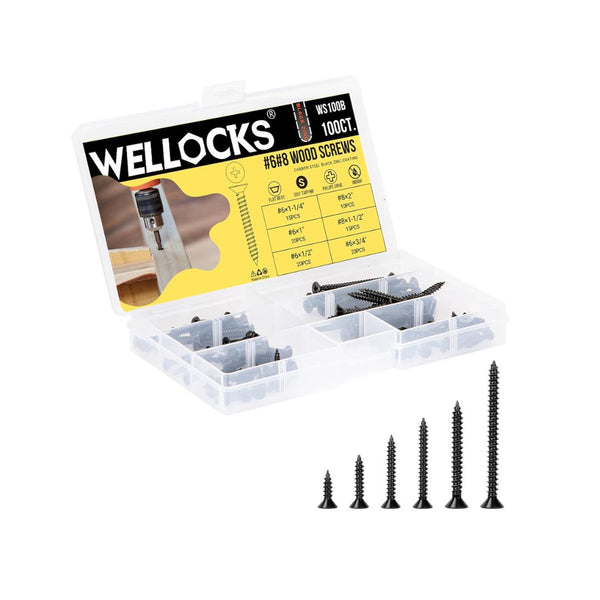 100-Pack Wood Screws