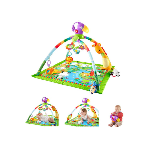 Fisher-Price Baby Playmat Rainforest Music & Lights Deluxe Gym