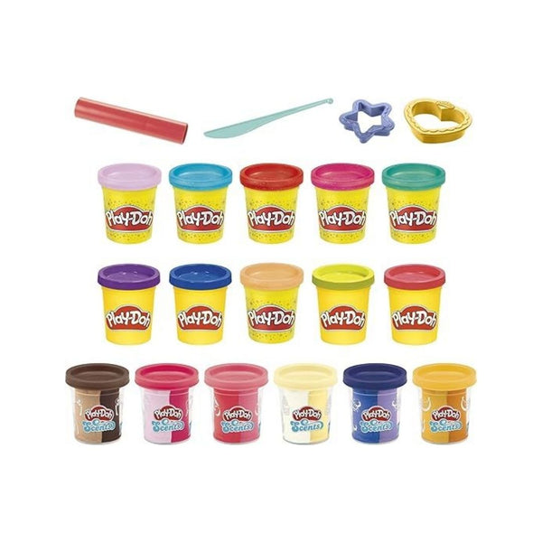 Play-Doh Sparkle And Scents 16 Can Variety Pack With Tool Set
