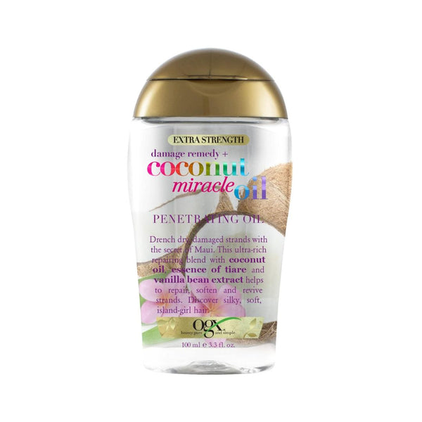 OGX Extra Strength Damage Remedy + Coconut Miracle Oil Penetrating Hair Treatment 3.3oz Bottle