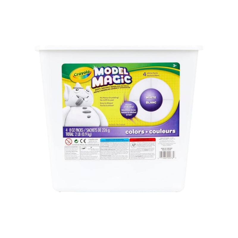 2 Lb Bucket of Crayola Model Magic White Clay, Air Dry