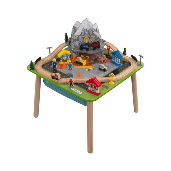 KidKraft Rocky Mountain Wooden Train Set and Train Table with 50 Accessories