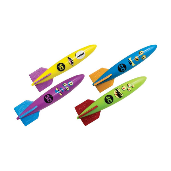 Pack of 4 SwimWays Toypedo Bandits Pool Diving Toys