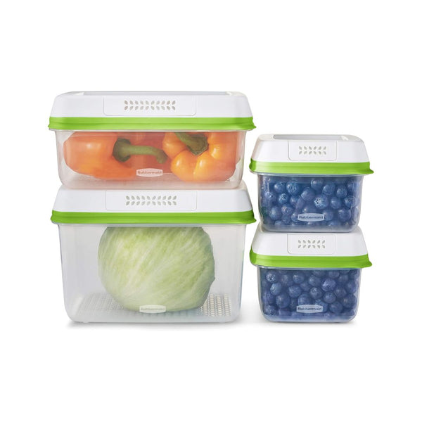Rubbermaid 8-Piece Clear Plastic Storage Containers