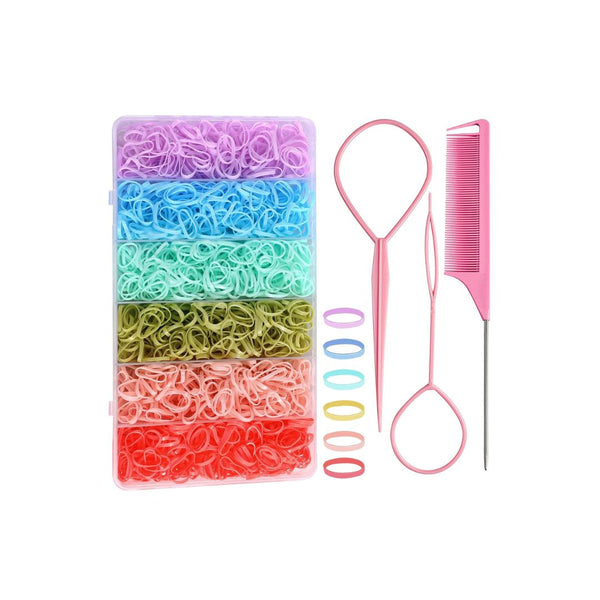 3000 Pcs 6 Colors Elastic Hair Bands