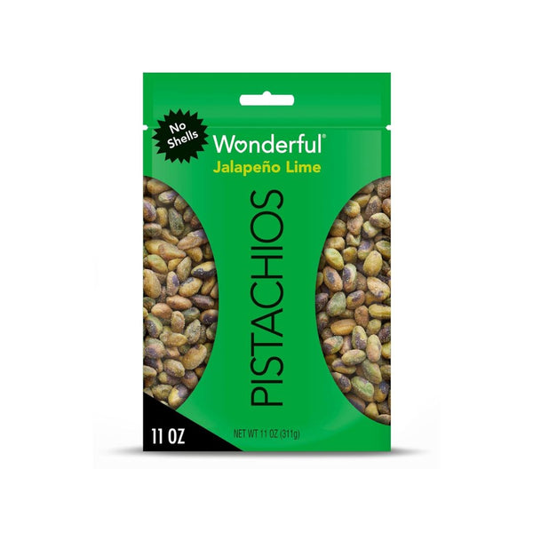 Wonderful Pistachios No Shells Jalapeño Lime Flavor 11oz Resealable Bag