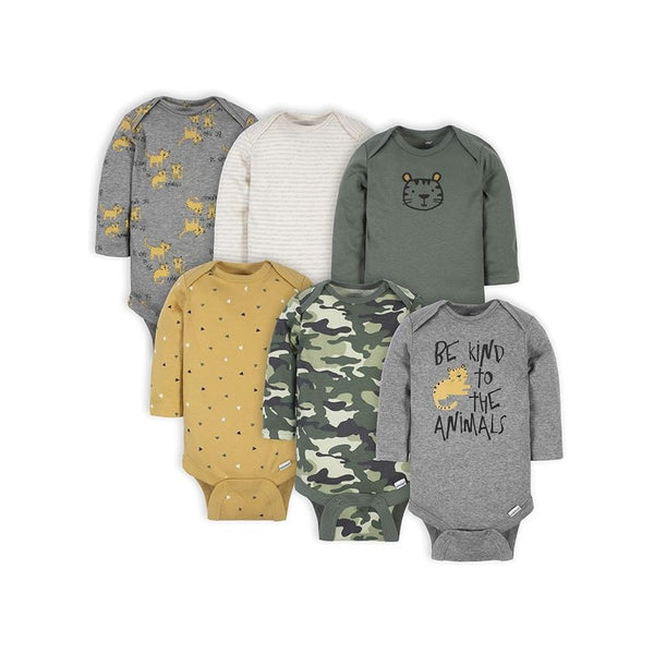 Gerber Baby Boys 6-Pack Long-Sleeve Onesies Bodysuit