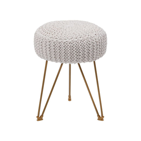 Round Boho Pouf Stool Ottoman