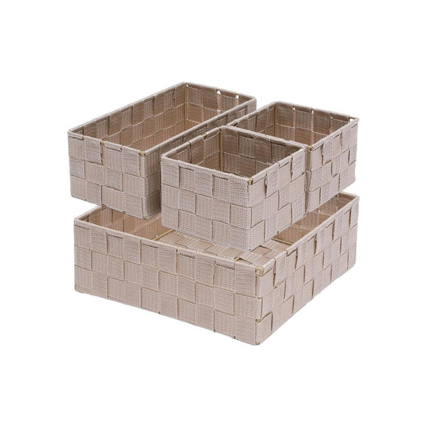 Set of 4 Woven Storage Stackable Box