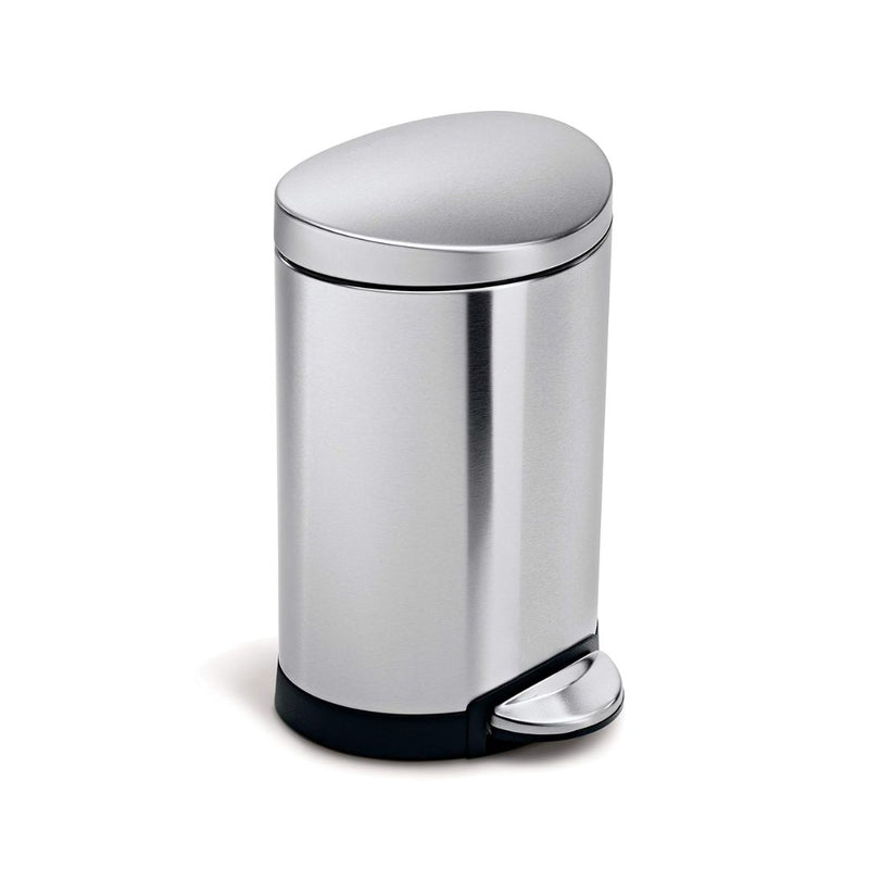 6 Liter / 1.6 Gallon Semi-Round Bathroom Step Trash Can