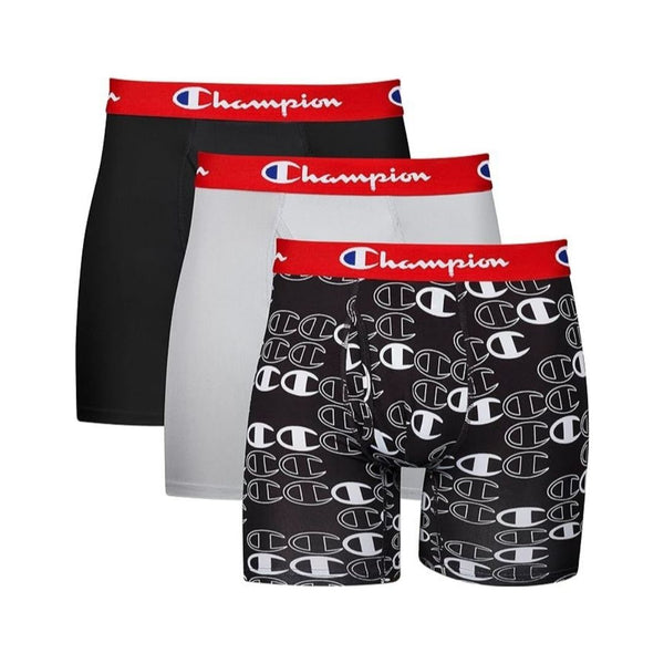 3 Champion Lightweight Stretch Underwear Boxer Briefs