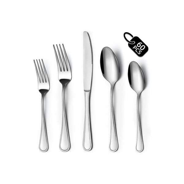 60-Piece Stainless Flatware Set