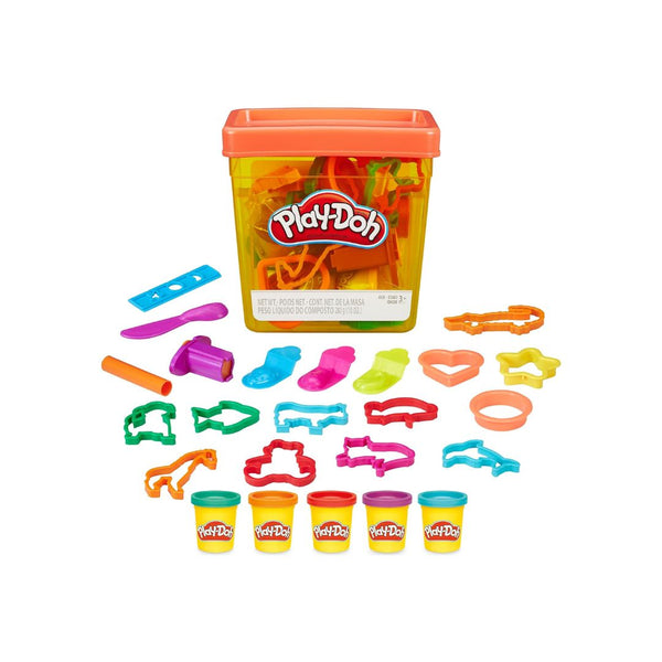 Play-Doh Fun Tub Set, 19 Accessories & Reusable Storage Container